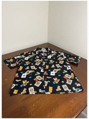 100% Cotton Hawaiian Shirt with Coconut Shell Buttons